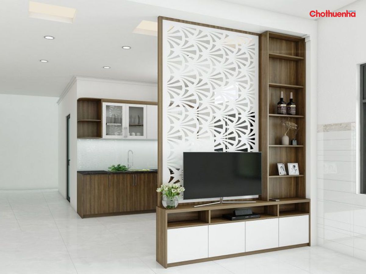 vách ngăn giữa 2 cửa để hóa giải dễ dàng 
