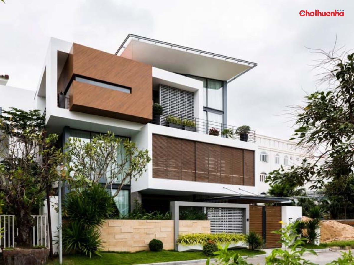 nhà biệt thự hiện đại mặt tiền