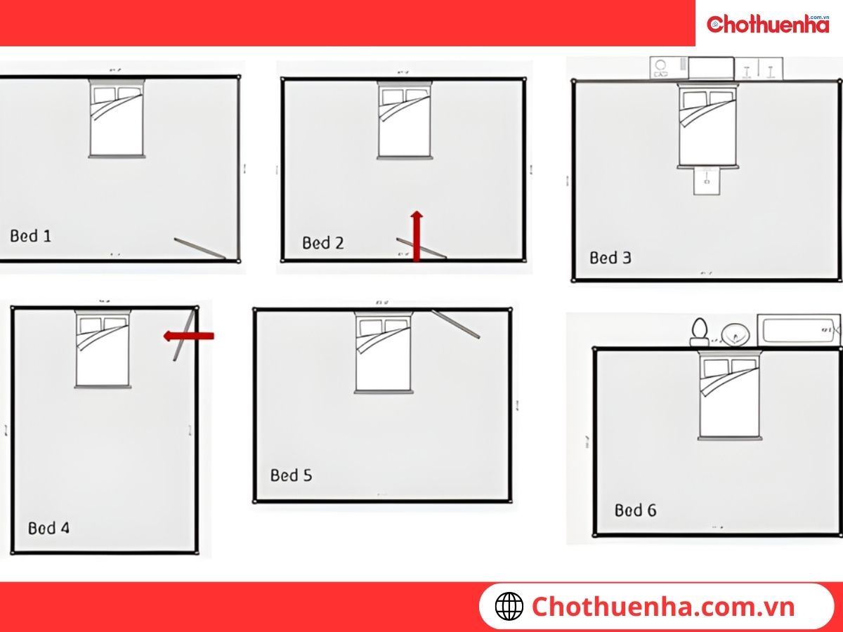 Các vị trí xấu trong phòng ngủ