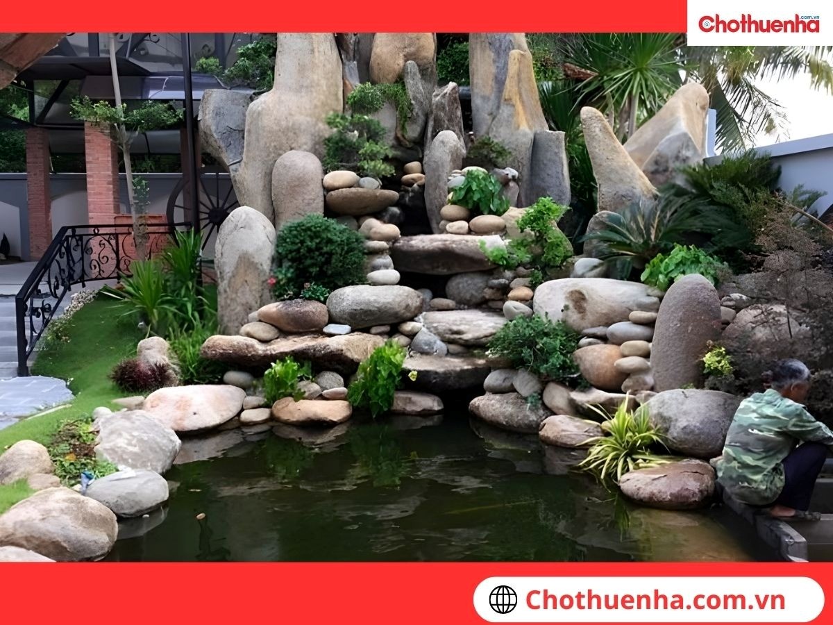 Xây hòn non bộ, tiểu cảnh trước cửa