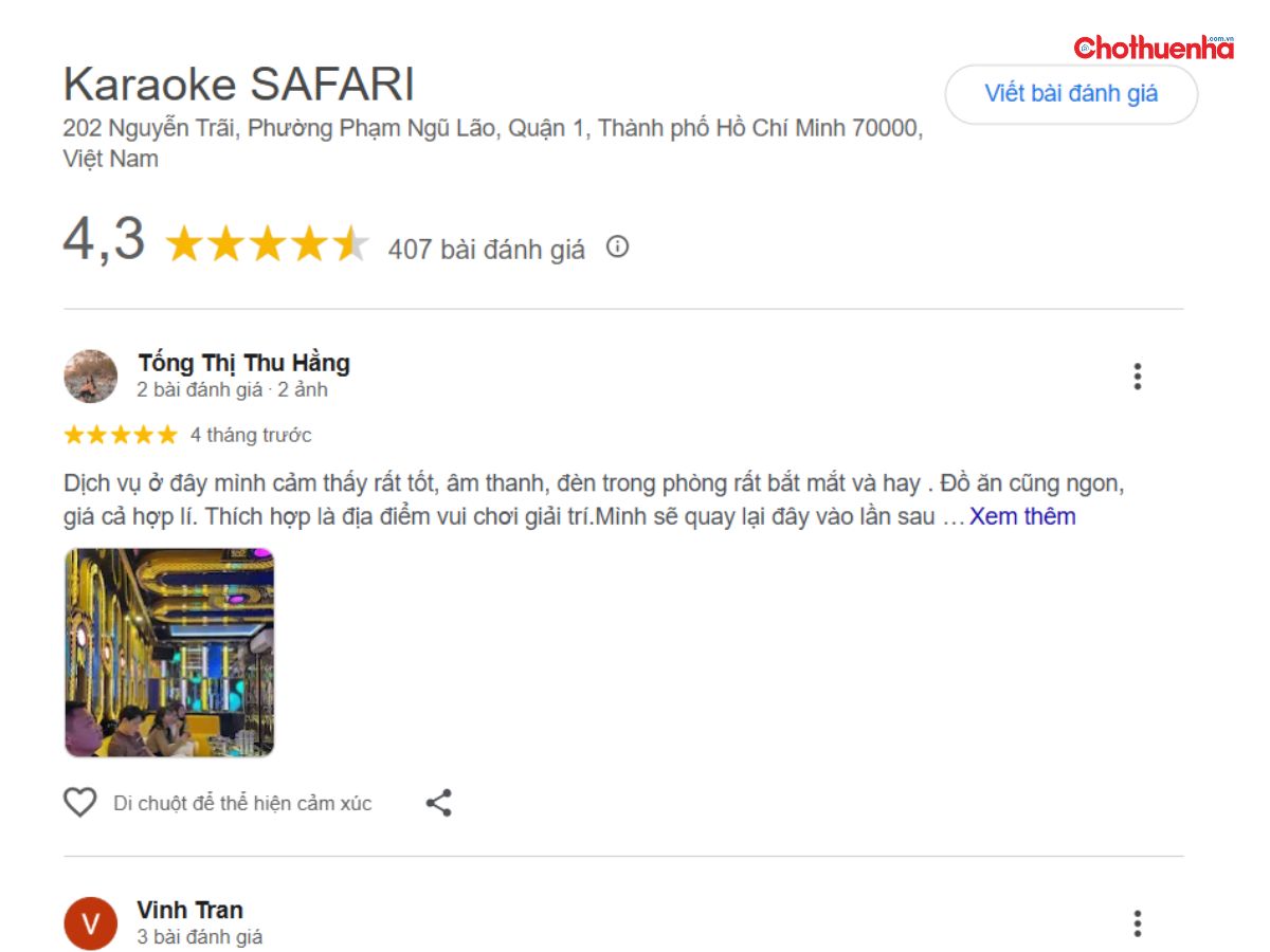 Đánh giá thực tế về Karaoke Safari