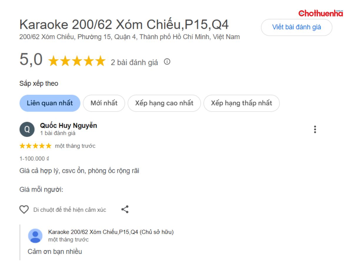 Đánh giá về Karaoke 200/62