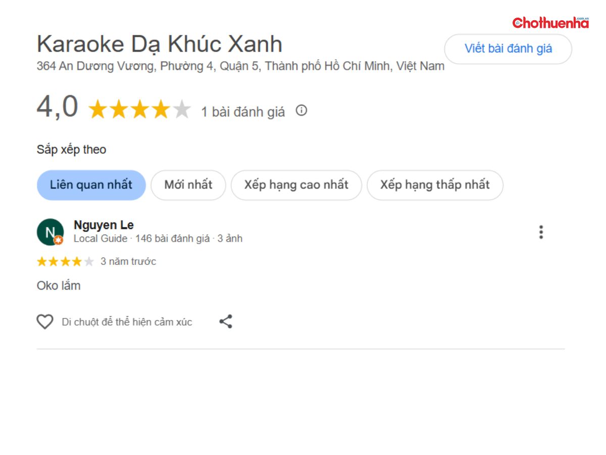 Đánh giá về Karaoke Dạ Khúc Xanh