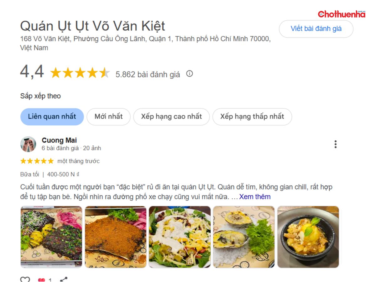 Đánh giá thực tế về Quán Ụt Ụt 