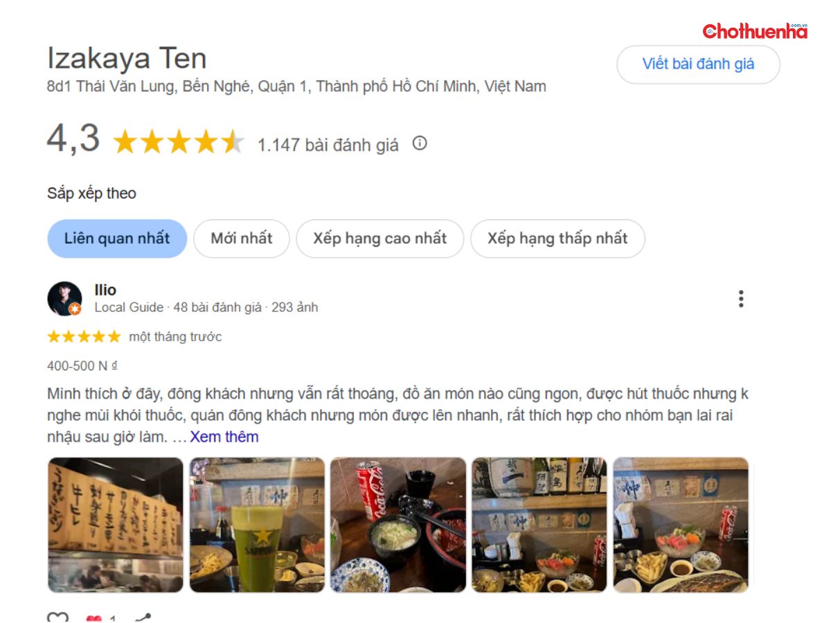 Đánh giá thực tế về Izakaya Ten
