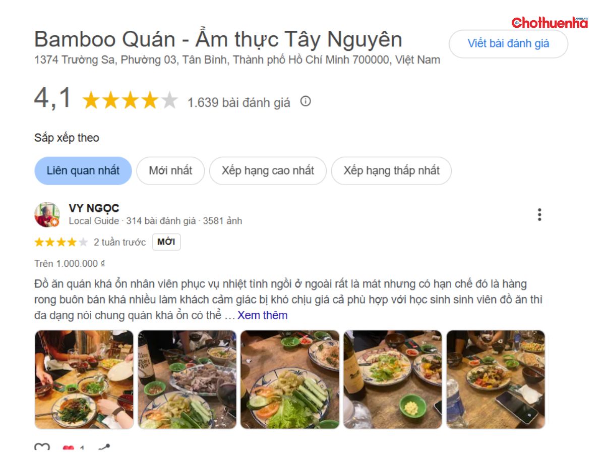 Đánh giá về Bamboo Quán