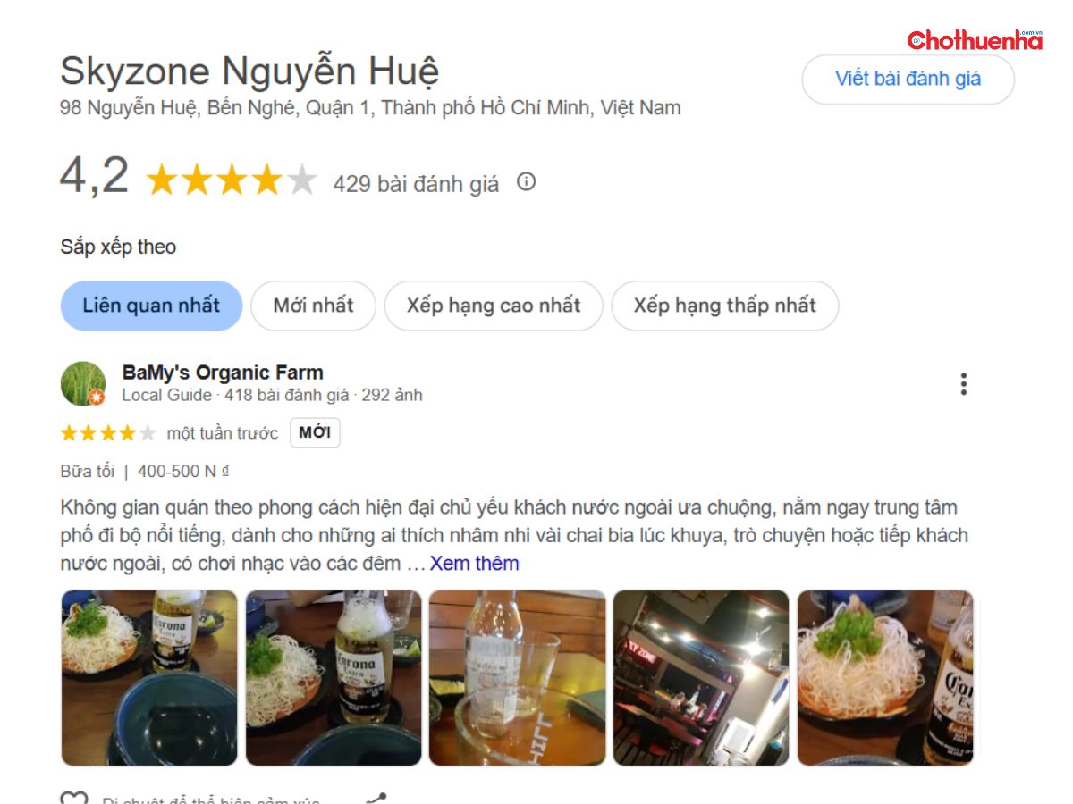 Đánh giá thực tế về Sky Zone Beer Garden