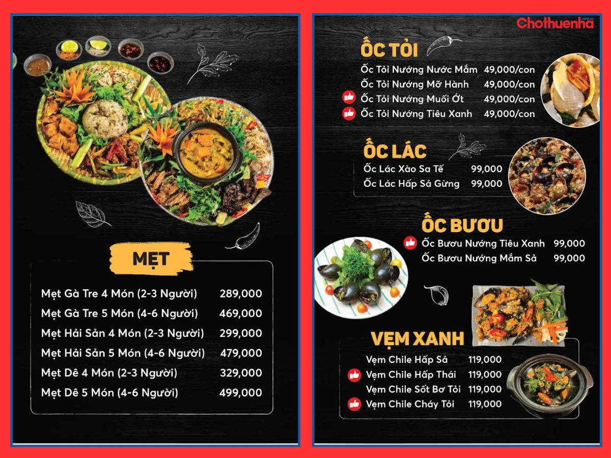 Tham khảo menu tại KHÓI Quán