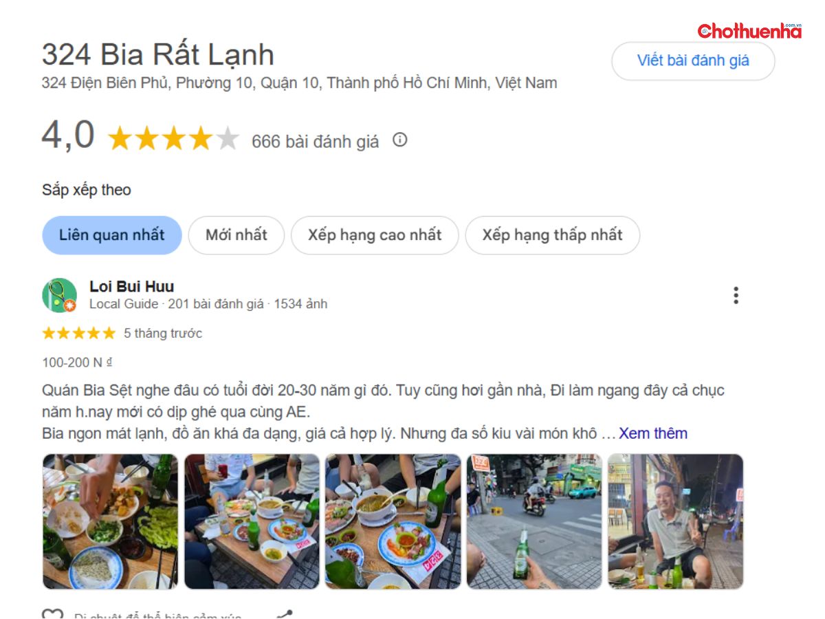 Đánh giá về Quán 324 Bia Sệt