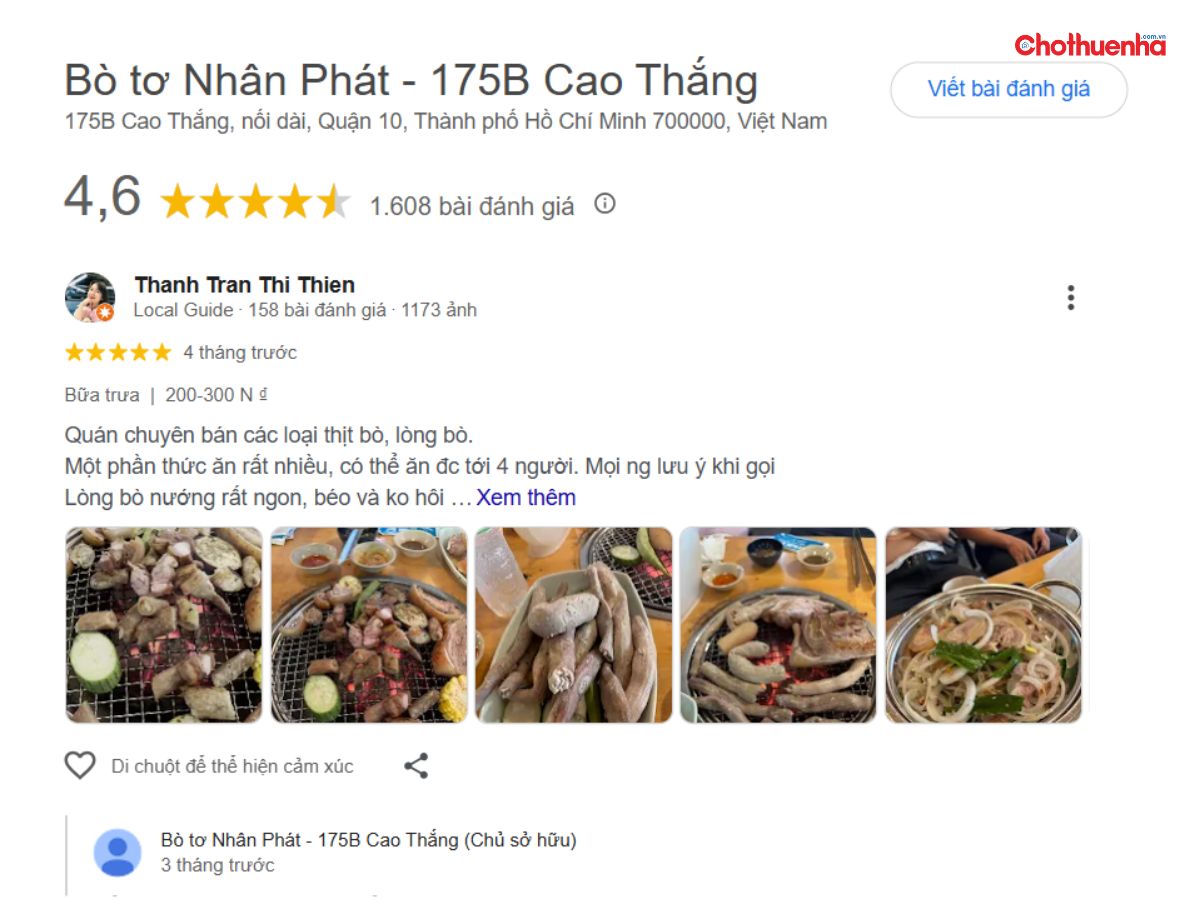 Đánh giá về Bò Tơ Nhân Phát