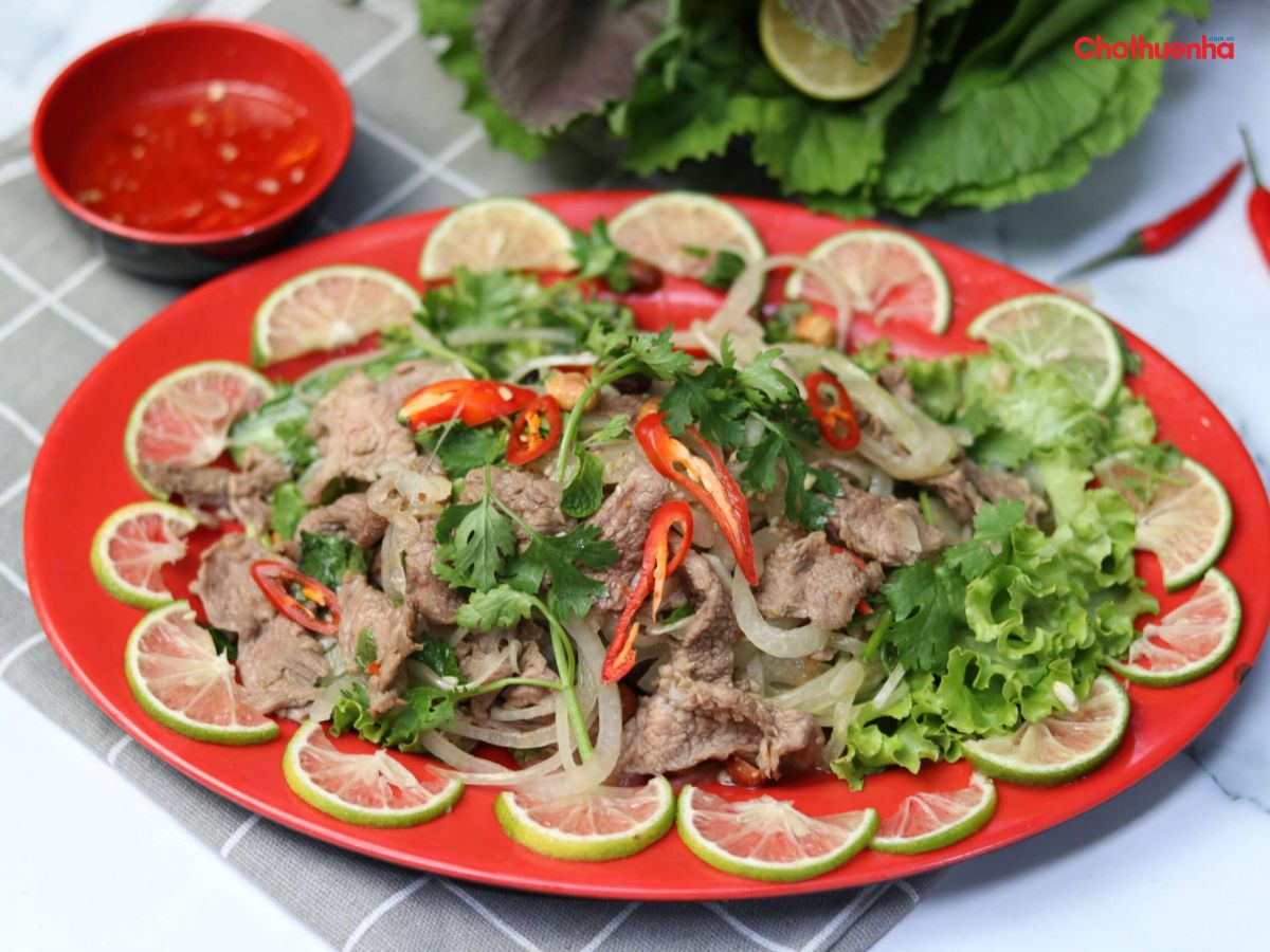 Món bò tơ được chế biến tại Bò Tơ Nhân Phát