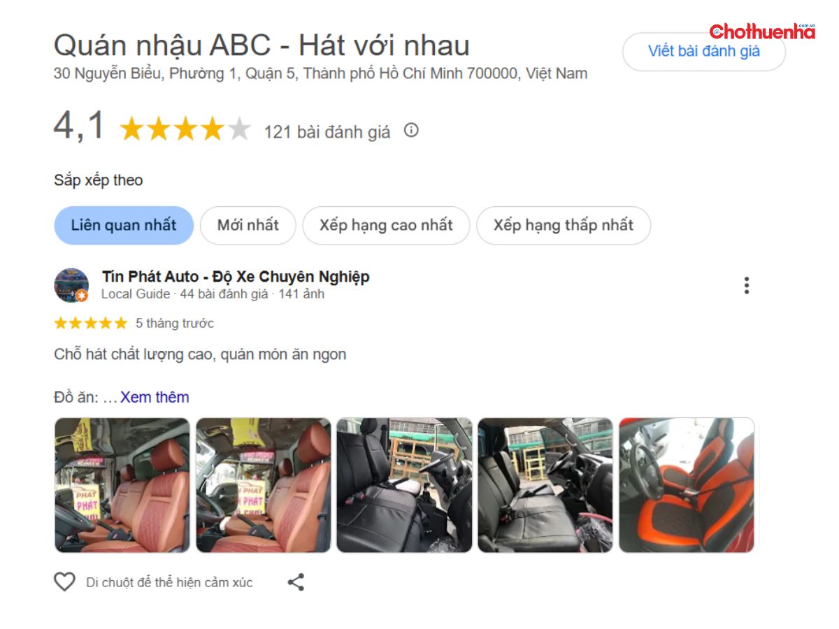 Đánh giá thực tế về Quán ABC Quận 5