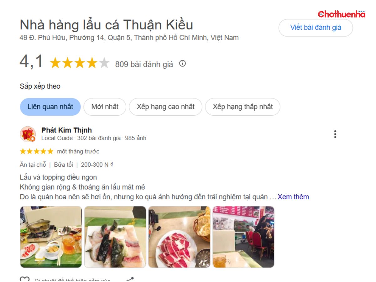 Đánh giá thực tế về Lẩu Cá Thuận Kiều
