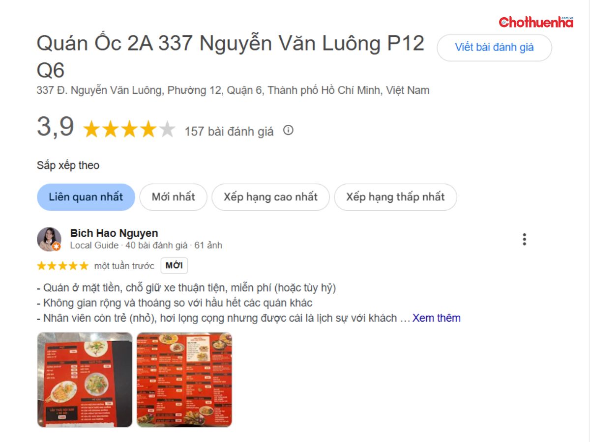 Đánh giá về Quán Ốc 2A 