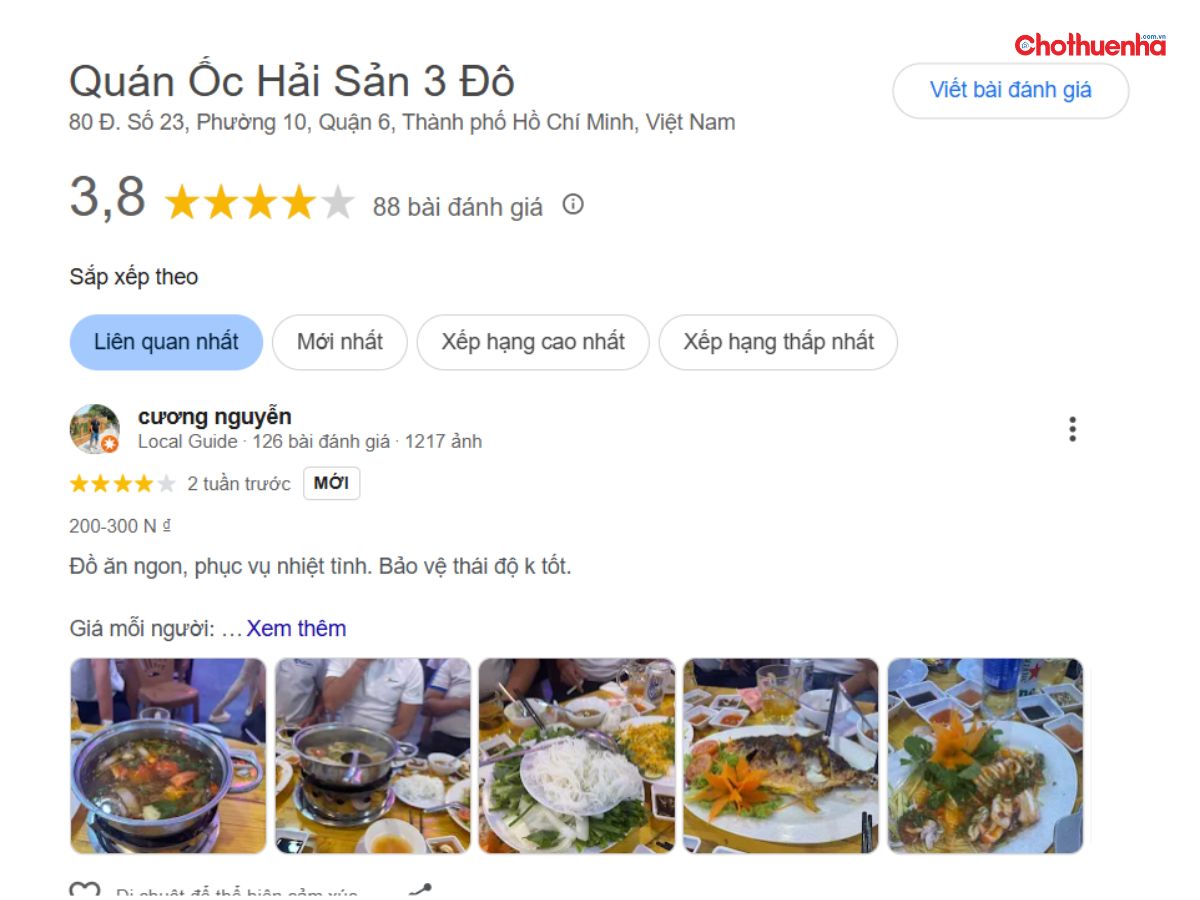 Đánh giá thực tế về Hải Sản 3 Đô
