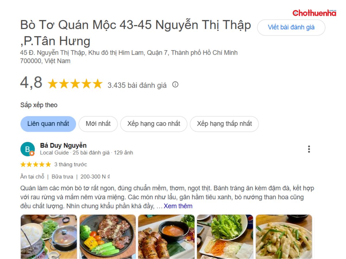 Đánh giá thực tế về Bò Tơ Quán Mộc