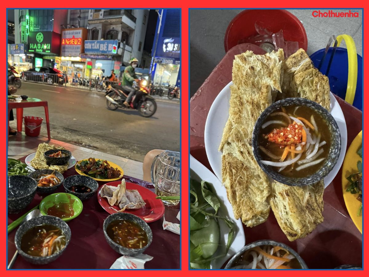 Thưởng thức món ăn bắt miệng tại quán 