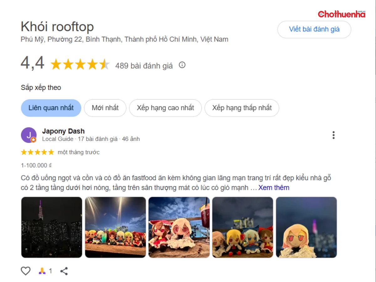 Đánh giá thực tế về Khói Rooftop Saigon