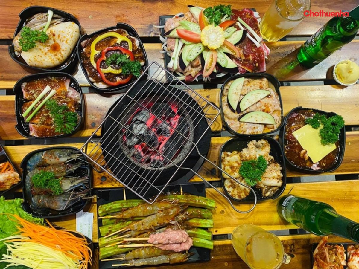 Quán nhậu Panda BBQ với đa dạng món ăn 